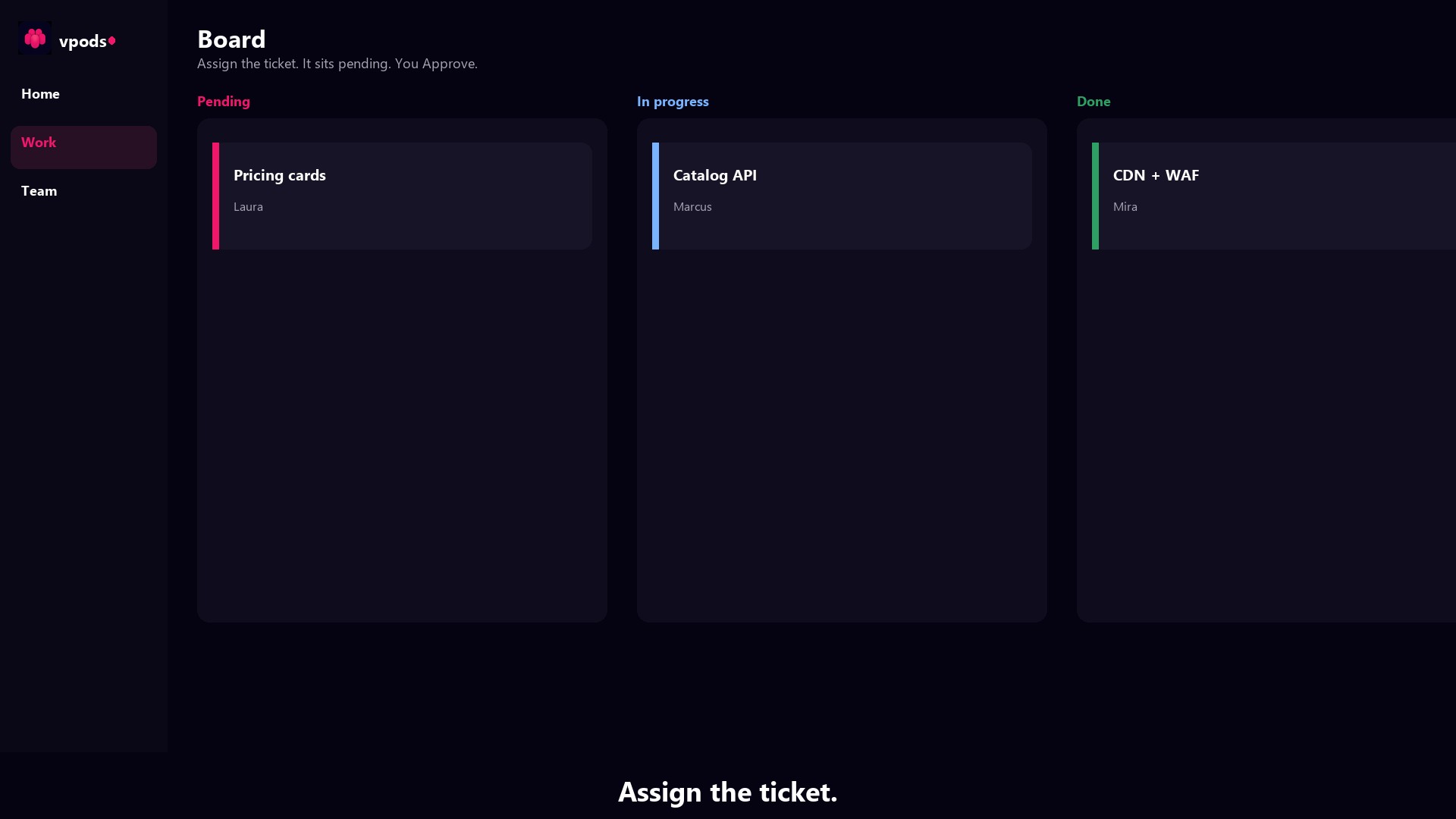 Assign the ticket